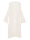 Akep Open-knit Coat In Beige
