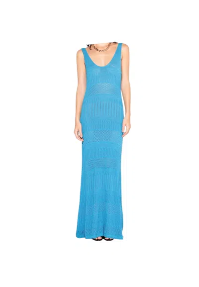 Akep Women's Long Knit Dress  Lance In Sky Blue