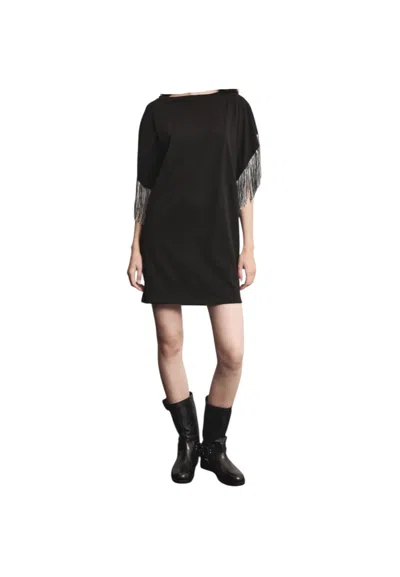 Akep Women's Short Sleeve Dress  With Fringes