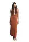 Akep Women's Skirt  With Spade In Orange