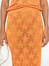 Akep Star-jacquard Maxi Skirt In Arancio