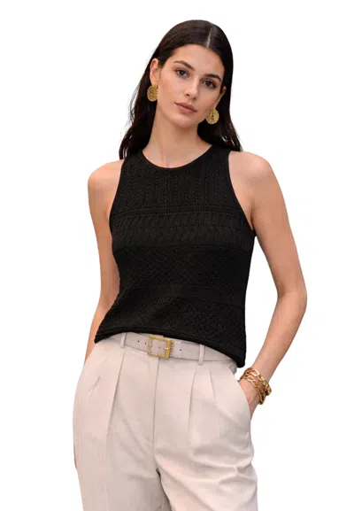 Akep Women's Top  Perforated In Black