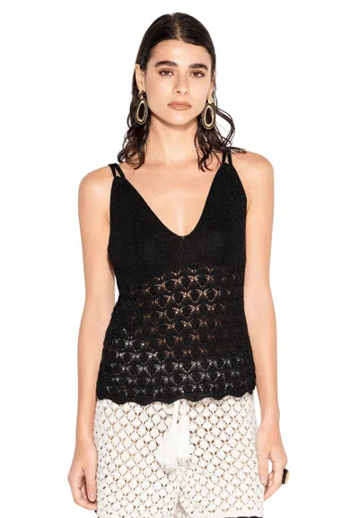 Akep Women's Top  Spalline In Black