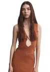 Akep Women's Top  With Jewel In Orange