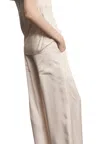 Akep Women's Trousers  In Satin In White