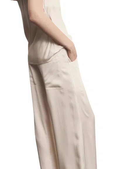 Akep Women's Trousers  In Satin In White