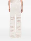 Akep Zebra-effect Knitted Trousers In Beige