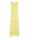 Akep Zebra-effect Knitted Maxi Dress In Green
