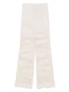 Akep Zebra-effect Knitted Trousers In Neutrals