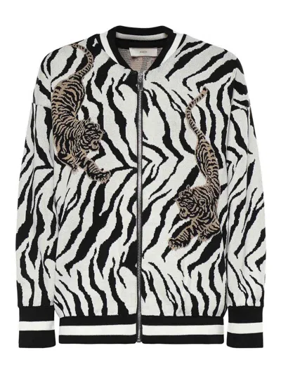Akep Zebra-pattern Jacket In Black
