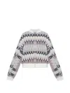 Akep Zigzag-knit Zip-up Jacket In White