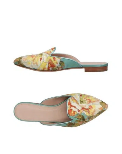 Akhal Teké Akhal Tekè Woman Mules & Clogs Turquoise Size 7 Textile Fibers In Blue