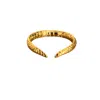 Aki Roc Jewelry Women's Edge Ring -gold