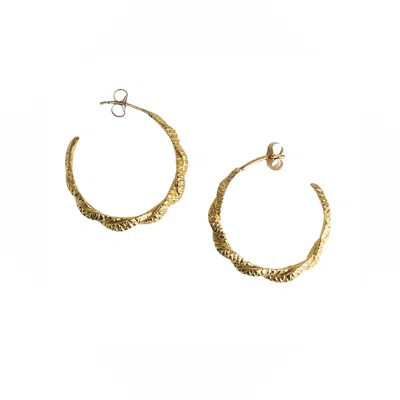 Aki Roc Jewelry Women's Eternity Hoop Earrings Gold
