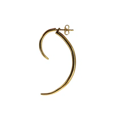 Aki Roc Jewelry Women's Gold Front-back Single Hoop Earring