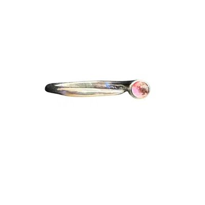 Aki Roc Jewelry Women's Pink / Purple / Silver Open Ring Pink Tourmaline -sterling Silver