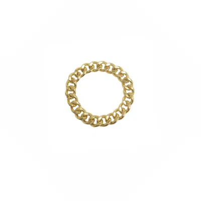 Aki Roc Jewelry Women's Serenity Gold Curb Chain Ring