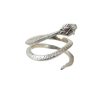 Aki Roc Jewelry Women's Snake Ring -sterling Silver