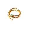 Aki Roc Jewelry Women's The Pinkie-midi Gold Snake Ring