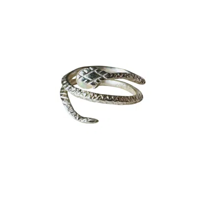 Aki Roc Jewelry Women's The Pinkie Snake Ring In Silver