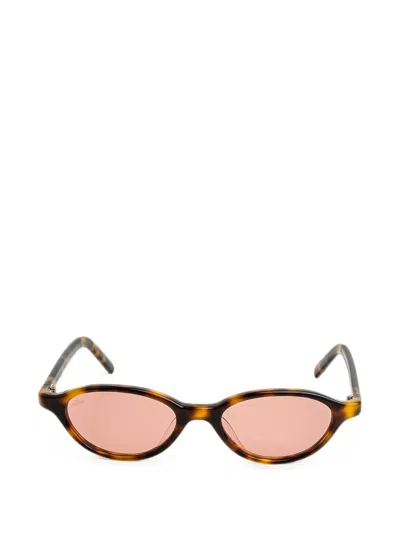 Akila Alien Oval-frame Sunglasses In Brown