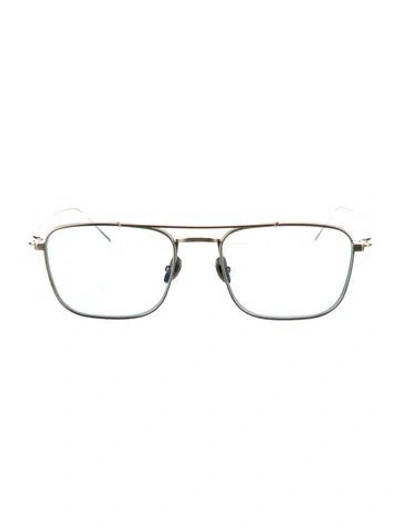 Pre-owned Akila Aviator Clear Sunglasses In Gold