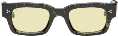 Akila Black Syndicate Sunglasses In Black Tortoise / Yel