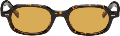 Akila Brown Psyche Sunglasses In Tokyo Tortoise / Ora