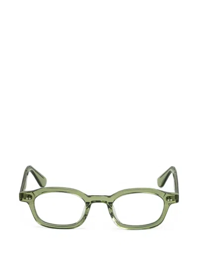 Akila Ceres Geometric-frame Glasses In Green