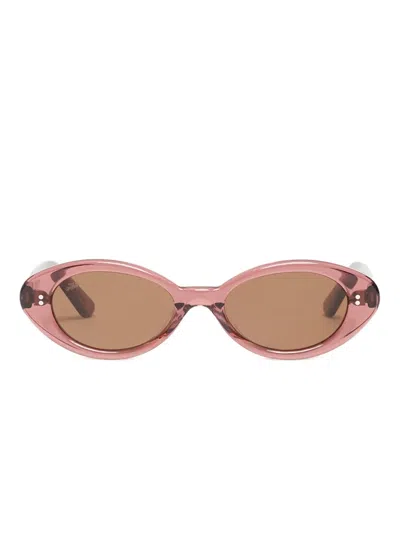 Akila Daisy Oval-frame Sunglasses In Pink