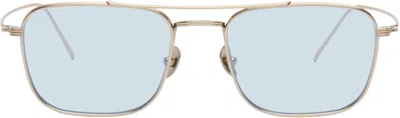 Akila Gold Titan Sunglasses In Gold / Lt Blue