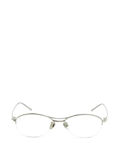 Akila Helix Round-frame Glasses In Silver