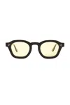 Akila Logos Sunglasses In Black & Yellow