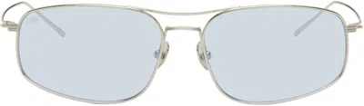 Akila Silver Mal Sunglasses In Silver / Sky Blue