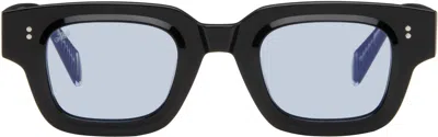Akila Ssense Exclusive Black Casia Sunglasses In Black/sky Blue
