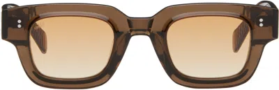 Akila Ssense Exclusive Brown Casia Sunglasses In Brown/orange Gradien