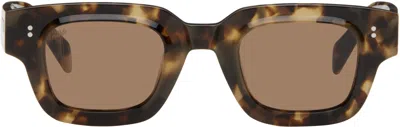 Akila Ssense Exclusive Brown Casia Sunglasses In Tortoise/yellow Grad