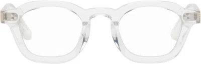 Akila Transparent Logos Glasses In White