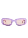 Akila Verve Rectangle-frame Sunglasses In Purple