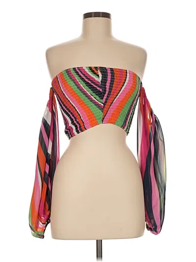 Pre-owned Akira 3/4 Sleeve Blouse In Pink