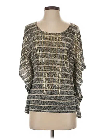 Pre-owned Akira 3/4 Sleeve Top Gray Square Neckline Tops