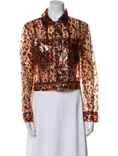 Pre-owned Akira Animal Print Jacket In Orange