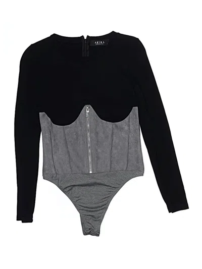 Pre-owned Akira Bodysuit In Gray