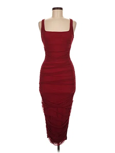 Pre-owned Akira Cocktail Dress In Burgundy
