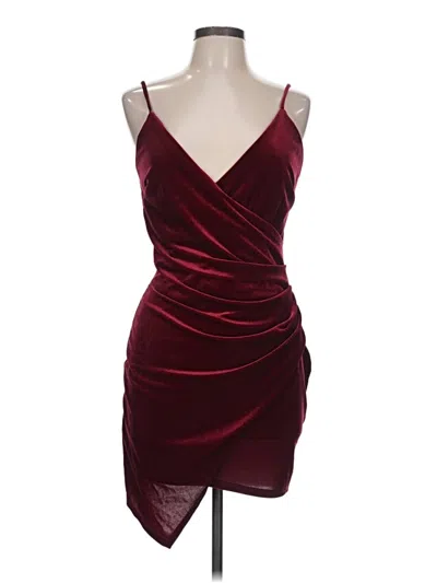 Pre-owned Akira Cocktail Dress In Burgundy