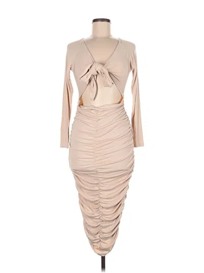 Pre-owned Akira Cocktail Dress In Tan