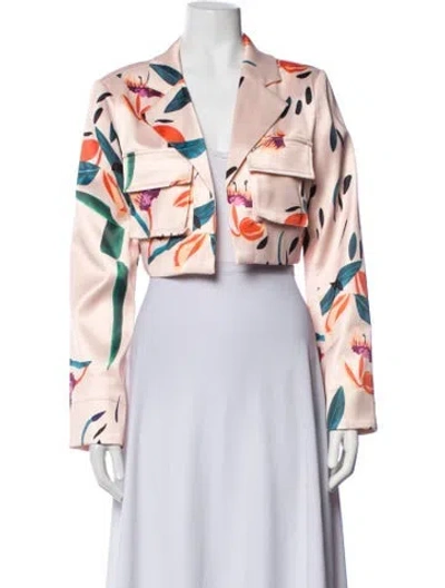 Pre-owned Akira Floral Print Jacket In Pink