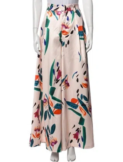 Pre-owned Akira Floral Print Wide Leg Pants In Multicolor