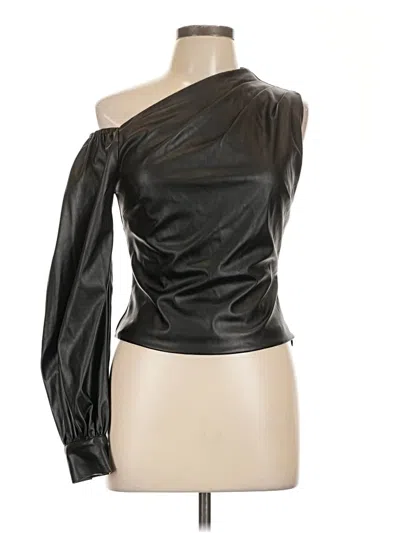 Pre-owned Akira Long Sleeve Blouse In Black