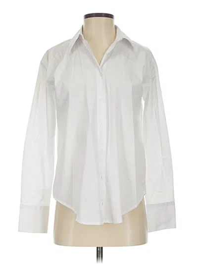 Pre-owned Akira Long Sleeve Blouse In White